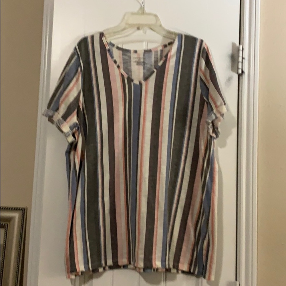 EUC Lane Bryant Striped Tee